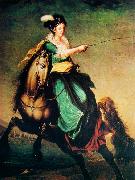 Domingos Sequeira Equestrian portrait of Carlota Joaquina of Spain oil on canvas